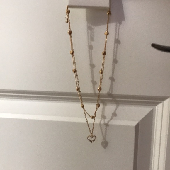 Simply Southern Jewelry - Gold 2 chain heart necklace